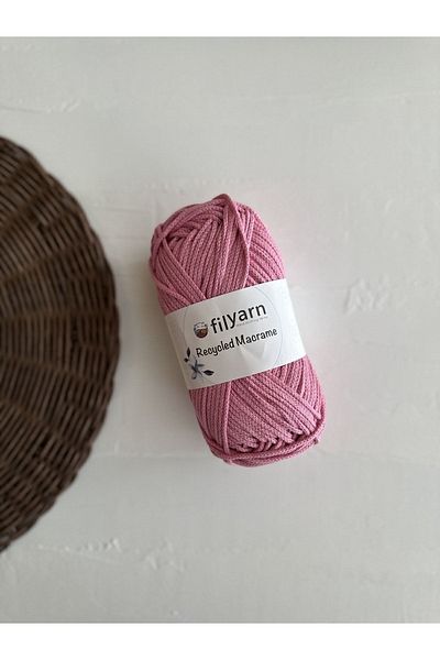 Filyarn Macrame Recycled Cotton Koton Cotton - Cotton Macrame Thread 200 gr - Pink