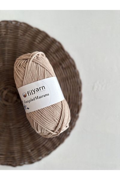 Filyarn Macrame Recycled Cotton Koton Cotton - Cotton Macrame Thread 200 gr - Beige