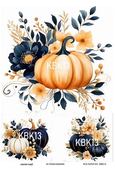 LİNEART Brass Patterned Lineart Decopage Paper - La-Kbk13