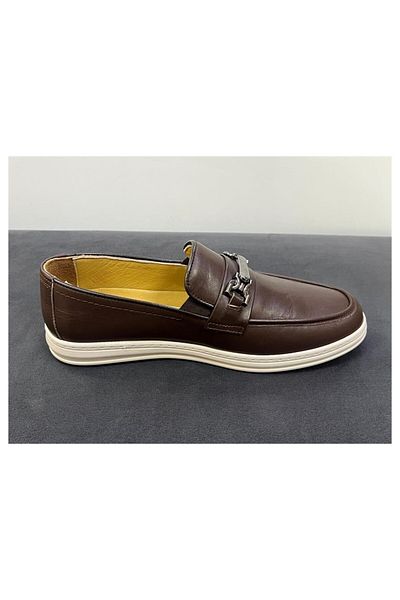 Red Walker Ανδρικά δερμάτινα casual παπούτσια 1074 Model Brown Color