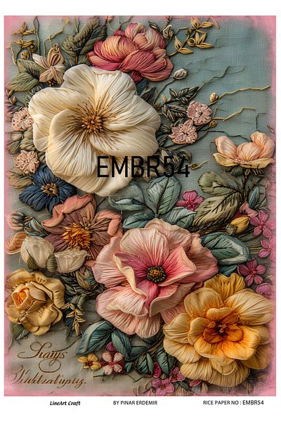 LİNEART Brass Decopage Paper Lineart - La-Embr54