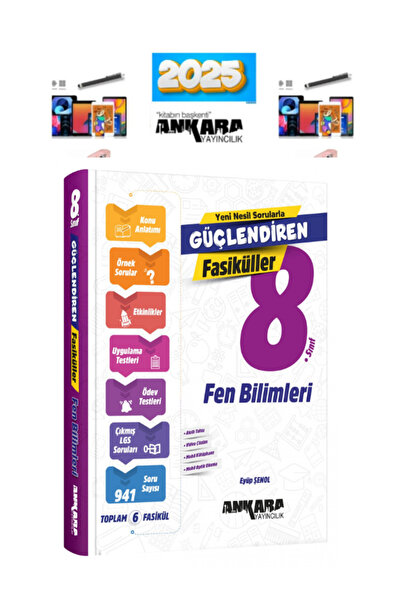 Ankara Yayıncılık 2025 8.sınıf Güçlendiren Fen Fasiküller(6 FASİKÜL)konu Anla...