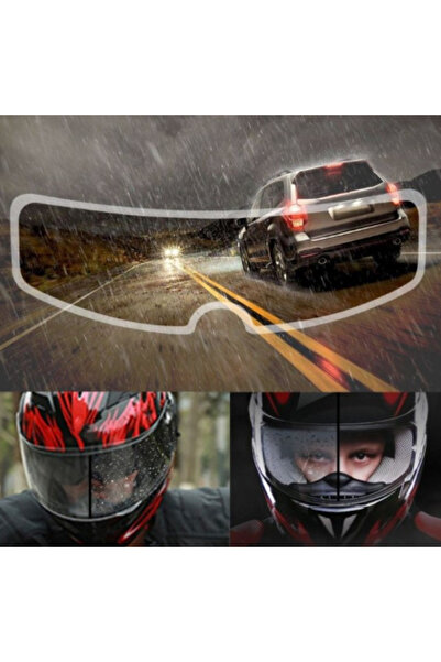 HMNL Motosiklet Kaskı Cam Yağmur Kaydırıcı Film Kask Vizör Buhar Önler