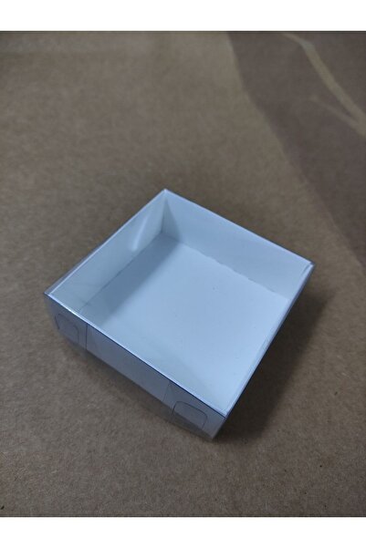 Skybox 9x9x3 Beyaz Karton Kutu Asetat Kapaklı 100 Adet