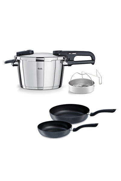 Fissler Vitaquick Edition 4,5 Litre Düdüklü Tencere + Tava Set