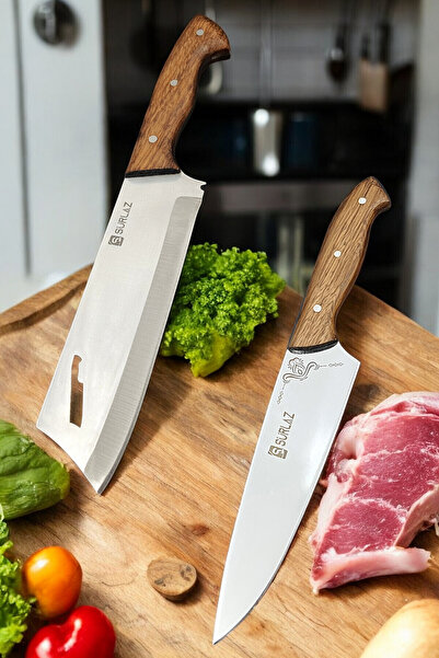 SürLaz Prime Bıçak Seti 2 Parça Mutfak Bıçağı Kamp Mutfak Bıçakları