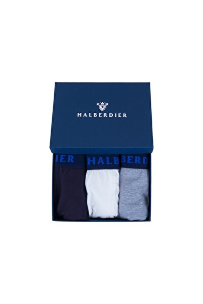 Halberdier Halberdıer Men's Boxer Brief Pamuklu Likralı 3'lü Paket 3 Renk