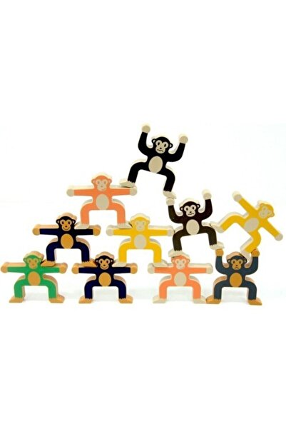 Oyunsal لعبة برج القرد لعبة التوازن متعة الأبراج 16 قطعة في صندوق