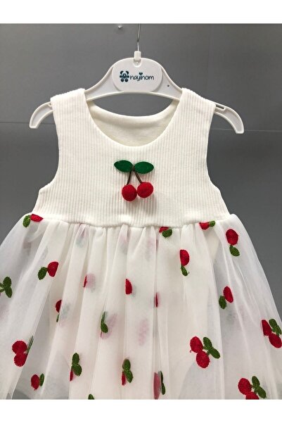 tinitins Cherry Tulle Badi Dress - Newborn Snap Bandana