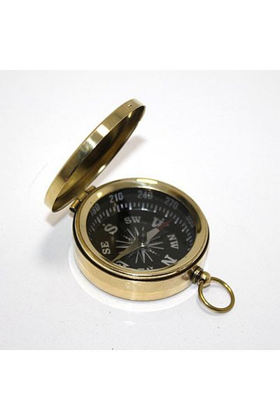 keyfimshop Embroidered Brass Chain Compass