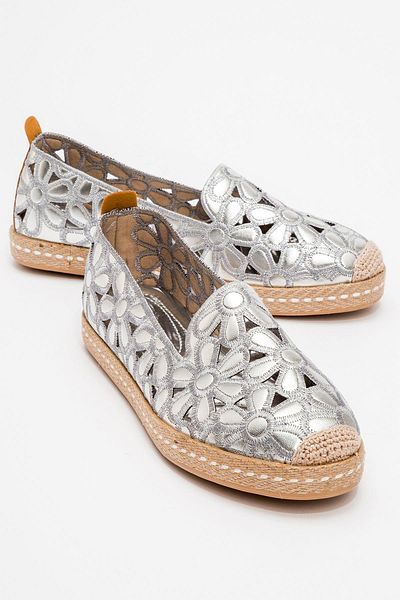 HVZ Exclusive Floral Patterned Straw Sole Women's Espadrille Shoes