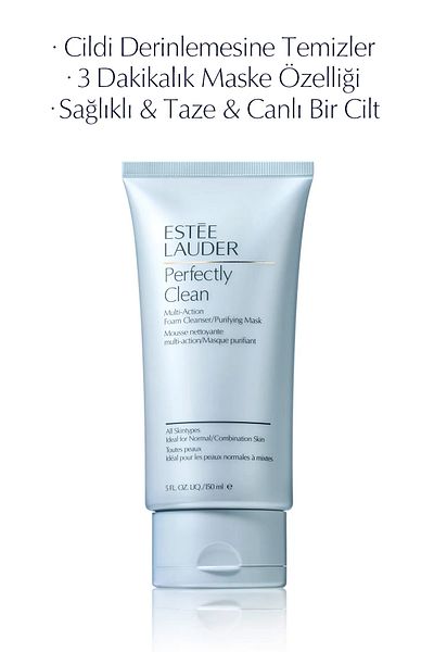 Estee Lauder Perfectly Clean Multi-Action Foam Cleanser - Cleansing Foam and Purifying Mask 150 ml