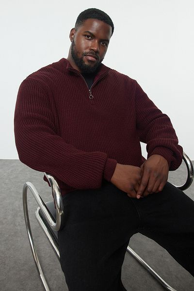 Plus size maroon sweater hotsell