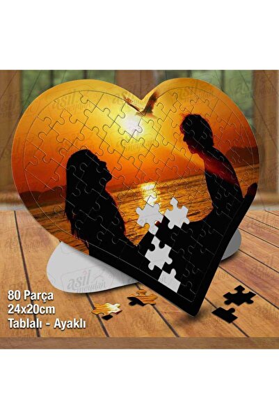 Asilmeydan Asil Hobi Kalpli Sevgililer Günü Kişiye Özel Tasarım Puzzle Fotoğr...