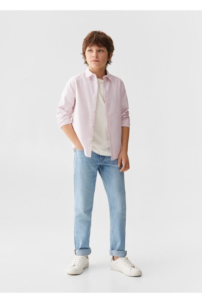 MANGO Kids Oxford-gestreiftes Hemd