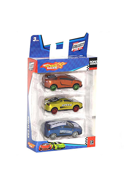 Toysan مجموعة سيارات معدنية من سلسلة Nessiworld Speed Racer Road مكونة من 3 قطع