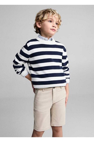 MANGO Kids Σορτς βερμούδας με λινό μείγμα