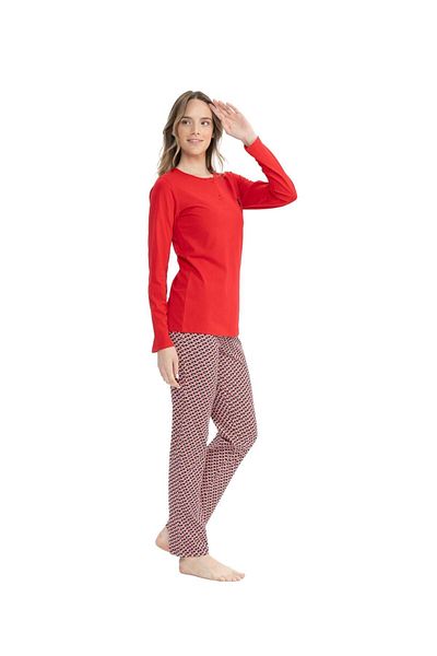 U.S. Polo Assn. Red Licensed Women's Pajama Set - 17114