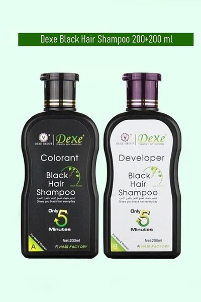 Dexe Blacking Black Hair Shampoo Set - 200ml + 200ml