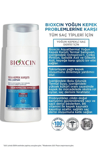 Bioxcin Aqua Thermal Ds Yoğun Kepek Karşıtı Şampuan 200 ml 5'li