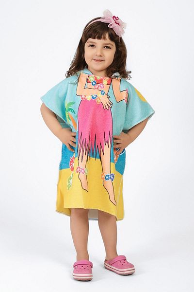 VEVİEN HOME Hawaiian Kids Poncho Beach Towel