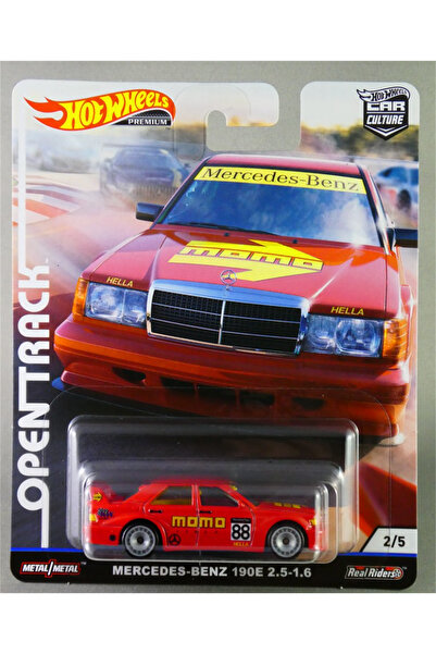 HOT WHEELS Premium Momo Mercedes Benz Open Track Red 190e 2.5-1.6
