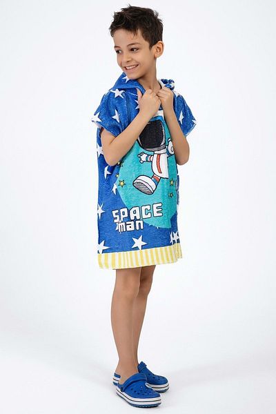 VEVİEN HOME Πετσέτα παραλίας Poncho με σχέδια αστροναύτη για παιδιά