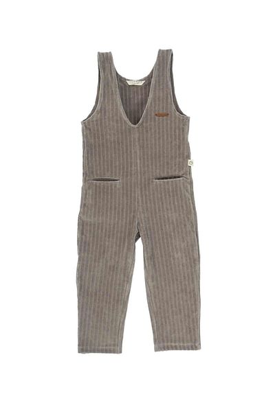 Little Gusto Velvet Salopet Kids Gray