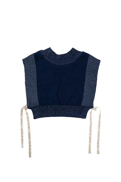 Little Gusto Knitted Sweater Navy Blue Organic Cotton