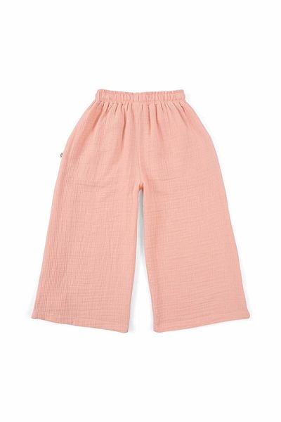 Little Gusto Muslin Palazzo Kids Pants Pink Organic Cotton