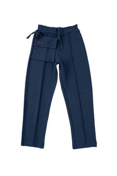 Little Gusto Pocketed Trousers Kids Navy Blue Organic Cotton