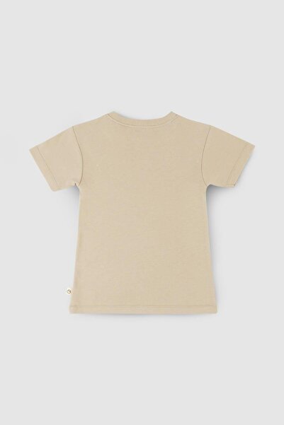 Little Gusto Bamboo Kids T-Shirt Beige