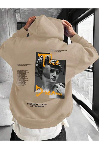 AFROGİYİM Unisex mikina s kapucí a potiskem Dream Your Life