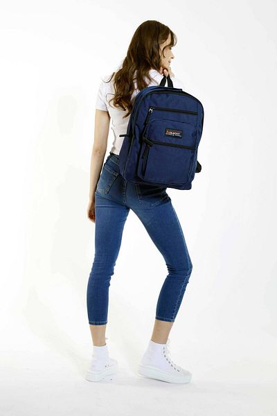 KAUKKO Navy Blue Full Pocket Backpack - K1601