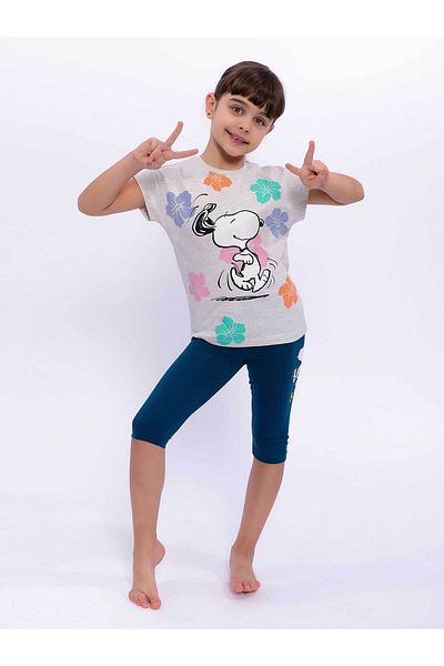 SNOOPY Licensed Beige Girl's Tights Set