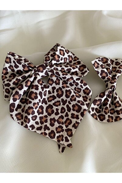 öyküsh collection ليوبارد منقوشة الأم ابنة مشبك مشبك الهالوين