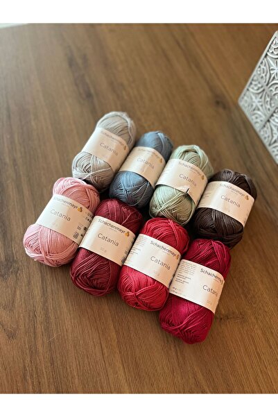 Atalier Coco Schachenmayr CATANİA 8 adet %100 Cotton Merserize Örgü Amigurumi...