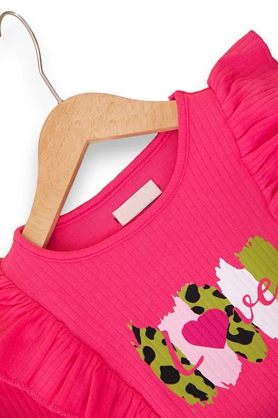 Ege Bebek 2-6 Years Girl's Seasonal Ruffle Trousers Set