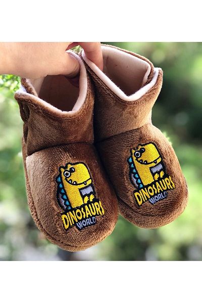 Pandalina Παιδικά παπούτσια Slippers - Dinosaur Figure, Velcro, Αντιολισθητική σόλα, Νηπιαγωγείο