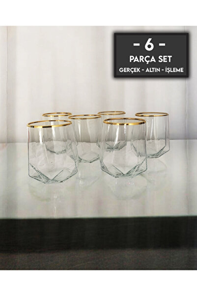 gkzglass home dekor New Year Luxury Real Gold Processed Water Soft Drink Glass Set