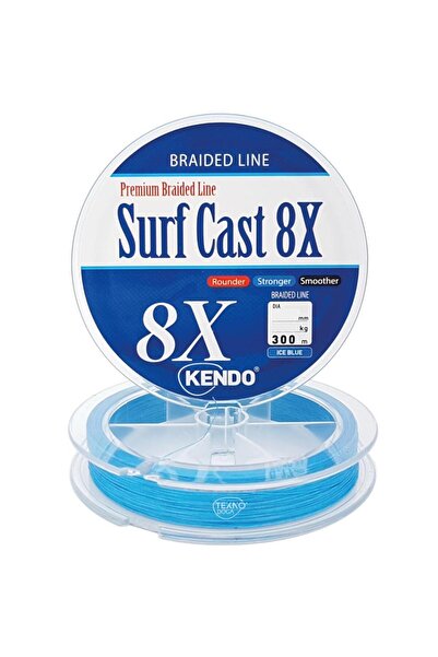 Kendo 300m Surf Cast 8x 8 Kat Örgü Ip Olta Misinası Dynema 0,17mm