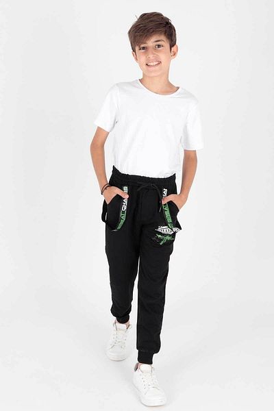AHENGİM Jogginghose für Jungen – Aufdruck mit Worten, elastisches, schmales Bein, AK2104