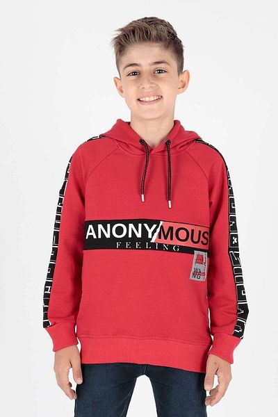 AHENGİM Boy's Trend Sweatshirt - Anonymous Printed, Ak15177