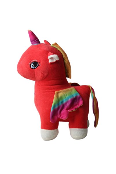 e-life shop Unicorn Pegasus Horse Figured Plush Toy with Rainbow Pattern Imported Fabric - Sleep & Playmate, Large Size