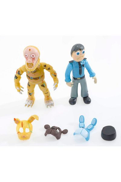 e-life Five Nights At Freddy's Fnaf Masked Lighted Jointed Character Toy Set Jeremy & Springtrap