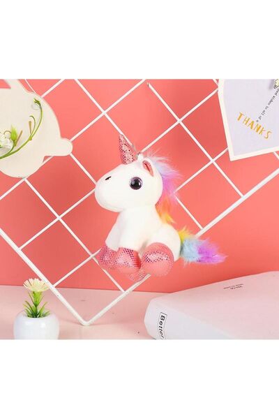 e-life shop Imported Fabric Cute Glass-Eyed Horned Pegasus Unicorn Figure Plush Toy Play & Sleep Companion 28 Cm.