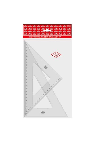 HATAS Student Miter Set 45-60 Degree Plastic 26 Cm 0806-10 Pieces Pack - Pack of 10