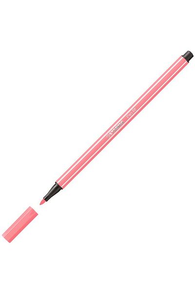 Stabilo 10 Pieces Highlighter Red Felt Tip Paint Pen - 1 mm 68/040
