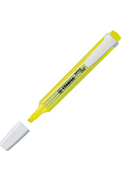 Stabilo Cool Yellow Swing Pen - Highlighter, 10 Pack (275/24)