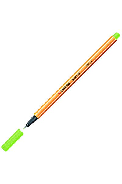 Stabilo Felt Tip Thin Pen 88 Point 0.4 Mm Highlighter Green 88/033-10 Lu